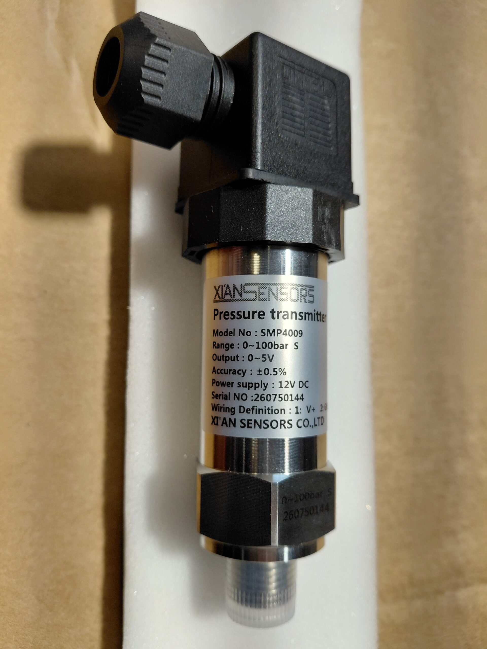 Industrial pressure transmitter AISI 316L 0-100 Bar