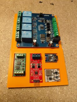 Alternative view of 3D-printed mounting base designed to simplify the assembly and wiring of the N.E.R.D. system.