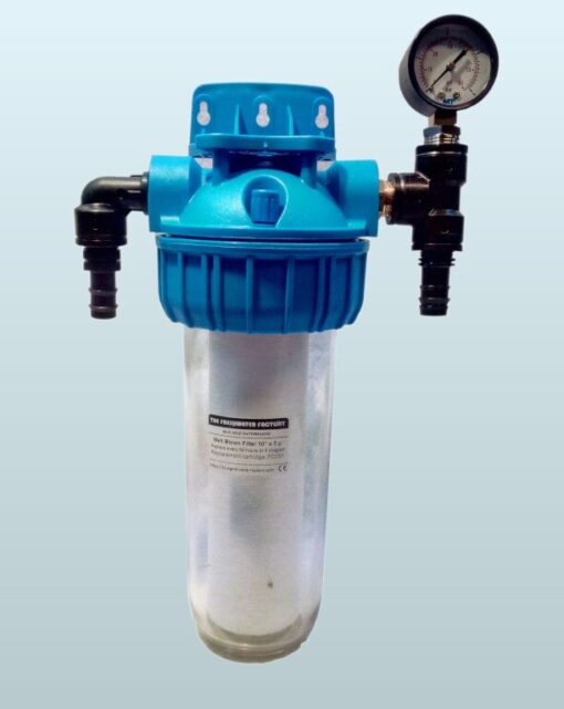 Alternative view of Prefilter assembly (single) for reverse osmosis watermaker