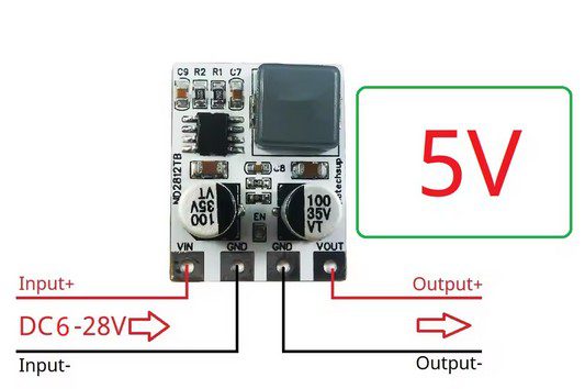 Compact DC-DC step-down (buck) converter 5V