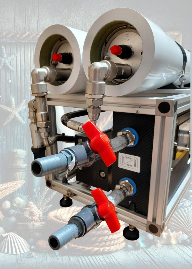 Energy recovery RO marine watermakers series PULSAR - 120 l/h (760 GPD) 12 Volt 400 Watt - Image 2