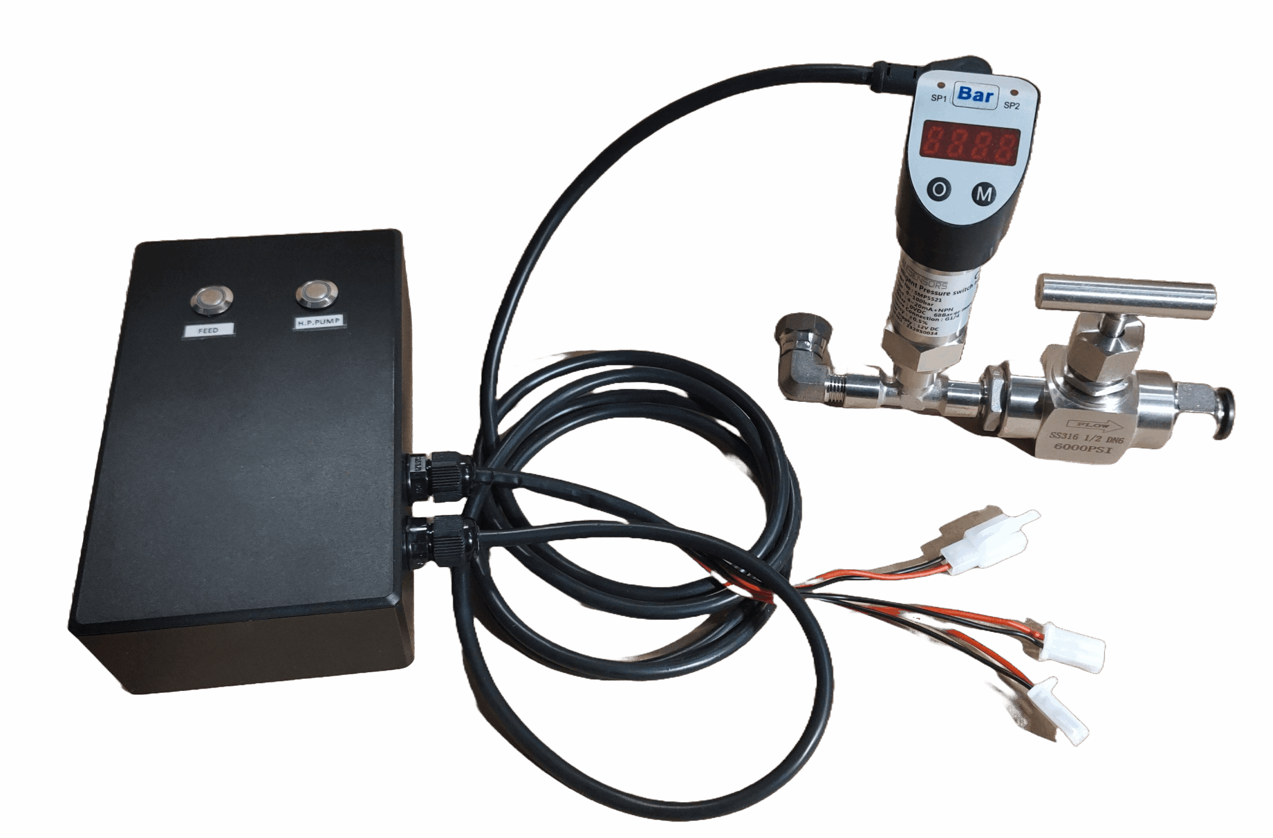 High Pressure Regulator Assembly for watermaker with digital manometer and relay box - Image 3