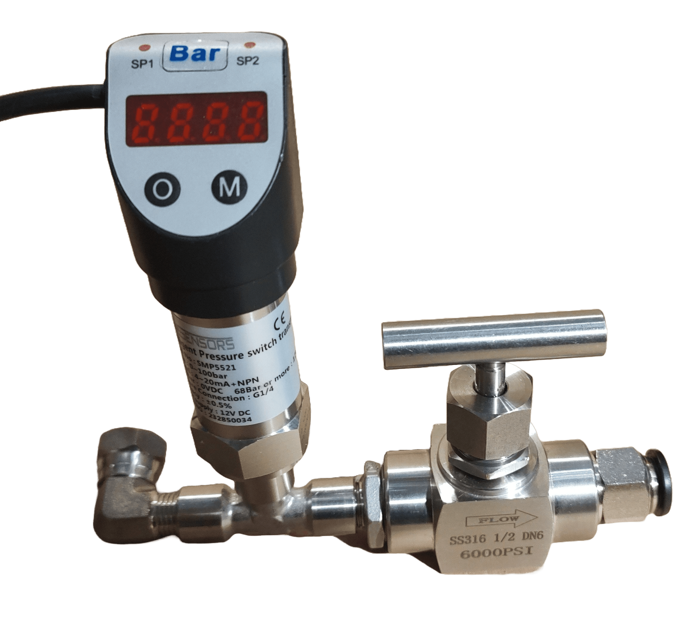 High Pressure Regulator Assembly for watermaker with digital manometer and relay box