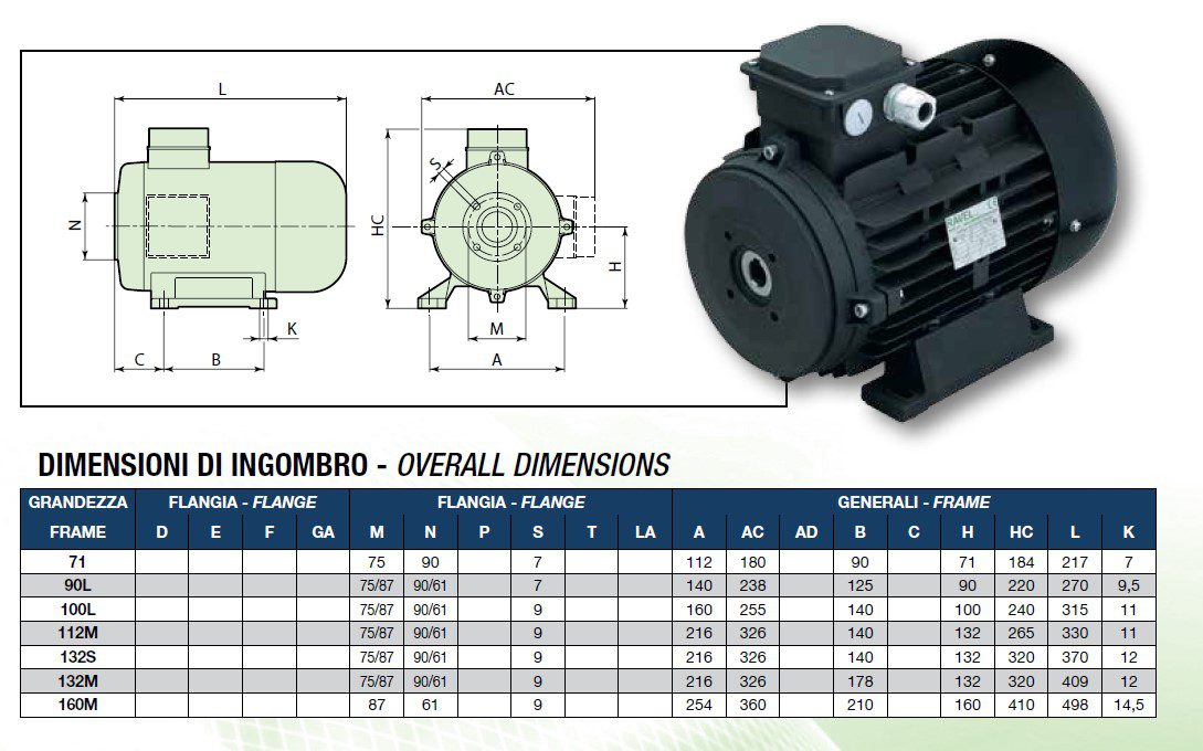 Single Phase Electric Motor Hollow Shaft 1.5 to 3.7 kW RAVEL - Image 3