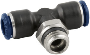 Quick Fit Orienting TEE Male Adapter “Central Leg 1/4" UNIVERSAL SHORT” for permeate hose 1/4"