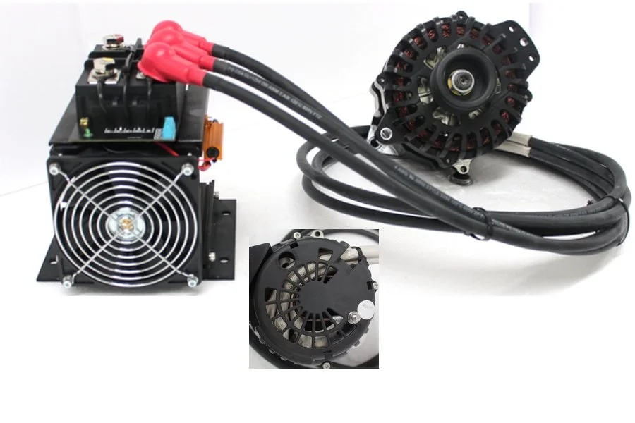 GenMaax Saddle Mount, 24 Volt, 165 Amp High Output Marine Alternator with Remote Rectifier (fits Yanmar Engines)